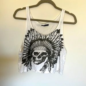 Vintage Brandy Melville skull cropped tank